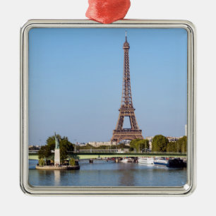 Front de Seine und Eiffelturm - Paris, Frankreich Ornament Aus Metall