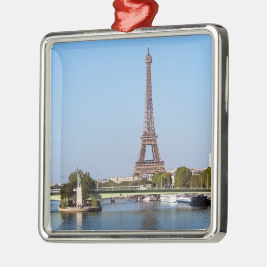 Front de Seine und Eiffelturm - Paris, Frankreich Ornament Aus Metall (Links)