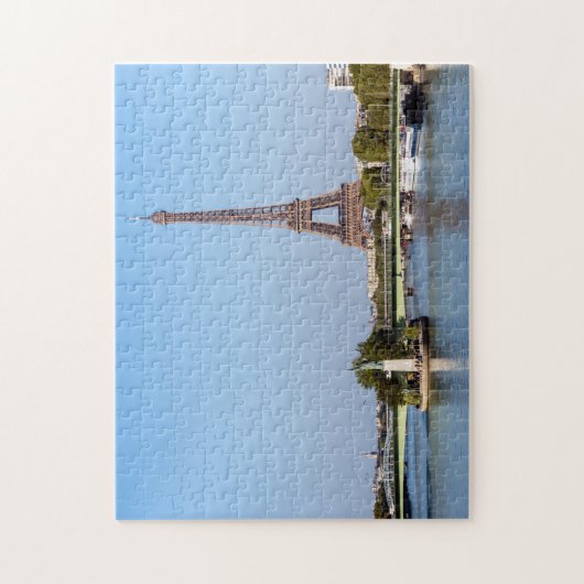 Front de Seine und Eiffelturm - Paris, Frankreich Puzzle (Vertikal)