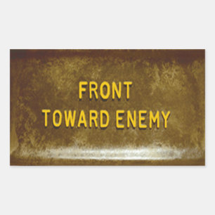 Front der Claymore Bergwerk-Telefon-Abdeckungs-M I Rechteckiger Aufkleber