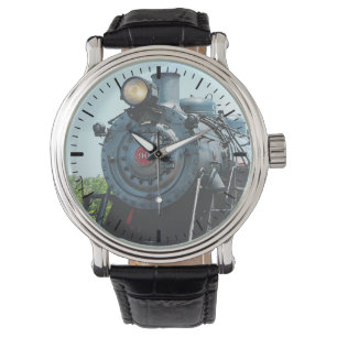 Front der Dampf-Lokomotive Armbanduhr