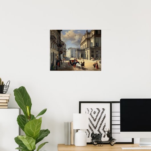 Front des Theaters La Scala, 1852 Poster (Heimbüro)