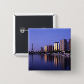 Front du Seine und Eiffel Tower, Paris, Frankreich Button (Vorne & Hinten)