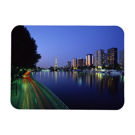Front du Seine und Eiffelturm, Paris, Frankreich 2 Magnet (Horizontal)