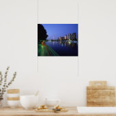 Front du Seine und Eiffelturm, Paris, Frankreich 2 Poster (Küche)