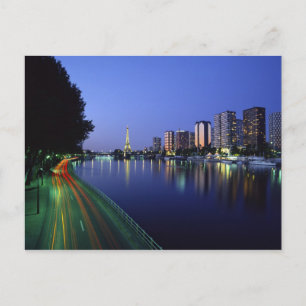 Front du Seine und Eiffelturm, Paris, Frankreich 2 Postkarte