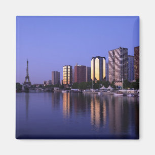 Front du Seine und Eiffelturm, Paris, Frankreich Magnet
