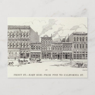 Front East Side Pine und Kalifornien Postkarte