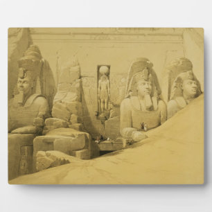 Front Elevation of the Great Temple of Aboo Simbel Fotoplatte