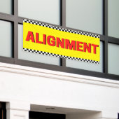 Front End Alignment Automotive Shop Grossgelb Banner (Äußeres Gebäude)