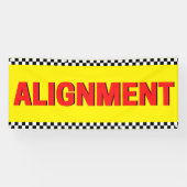 Front End Alignment Automotive Shop Grossgelb Banner (Horizontal)