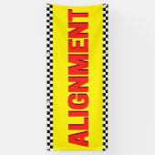 Front End Alignment Automotive Shop Grossgelb Banner (Vertikal)