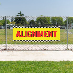 Front End Ausrichtung Automobilwerkstatt Groß Gelb Banner