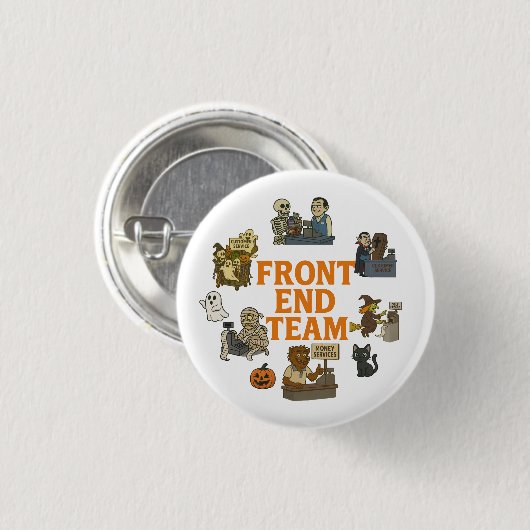 Front End Team Halloween Button (Vorne & Hinten)