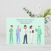 Front Line Nurses Day Danke Karte (Stehend Vorderseite)