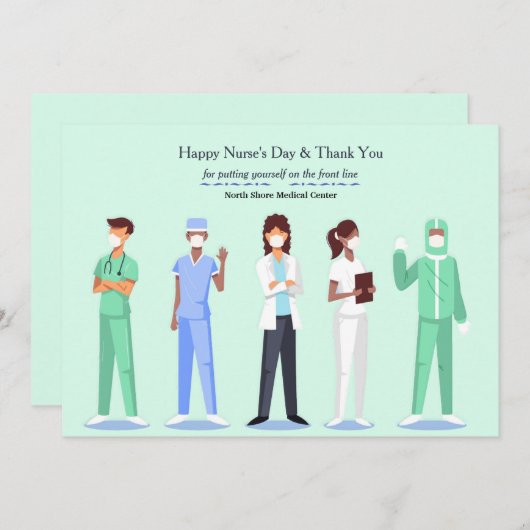 Front Line Nurses Day Danke Karte (Vorne/Hinten)