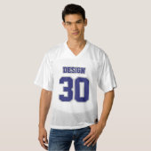 Front NAVY SILVER GRAY WHITE Mens Football Jersey (Vorne ganz)