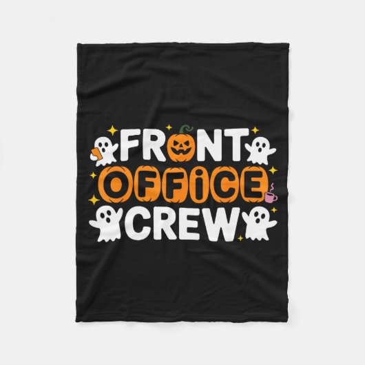 Front Office Crew Pumpkin Office Staff Soky Hallow Fleecedecke (Vorderseite)