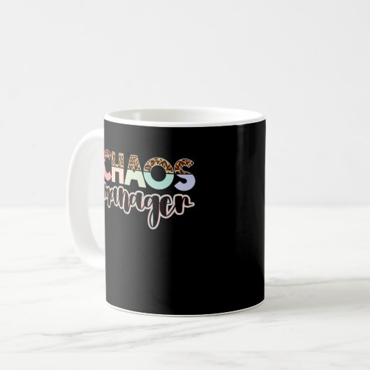 Front Office Manager Funny Chaos Manager Kaffeetasse (Vorderseite Links)
