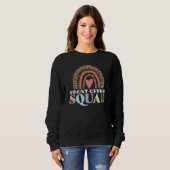 Front Office Squad Leopard Rainbow Zurück zur Schu Sweatshirt (Vorne ganz)