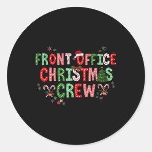 Front Office-Team Weihnachten Büro Personal Verwal Runder Aufkleber
