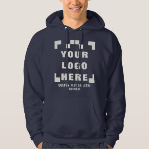Front +optionale Rückseite, Business-Logo Navy bla Hoodie