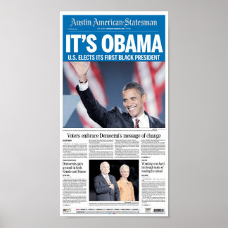 Front Page zum Wahltag der Amerikaner in Austin Poster