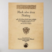 Front Piece to Much Ado About Nothing Quarto Poster (Vorne)