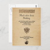 Front Piece to Much Ado About Nothing Quarto Postkarte (Vorne/Hinten)