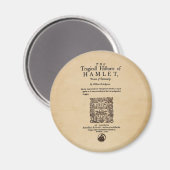 Front Piece to the Hamlet Quarto (1605 Version) Magnet (Vorderseite/Rückseite)