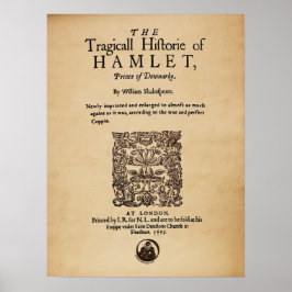 Front Piece to the Hamlet Quarto (1605 Version) Poster