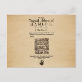 Front Piece to the Hamlet Quarto (1605 Version) Postkarte (Vorderseite)