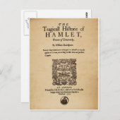 Front Piece to the Hamlet Quarto (1605 Version) Postkarte (Vorne/Hinten)