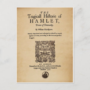 Front Piece to the Hamlet Quarto (1605 Version) Postkarte