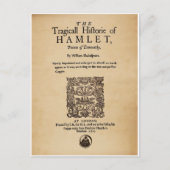 Front Piece to the Hamlet Quarto (1605 Version) Postkarte (Vorderseite)