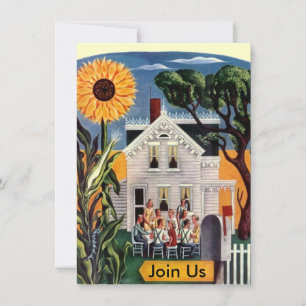 Front Porch Family Occasion Fun Lässige Einladunge Einladung