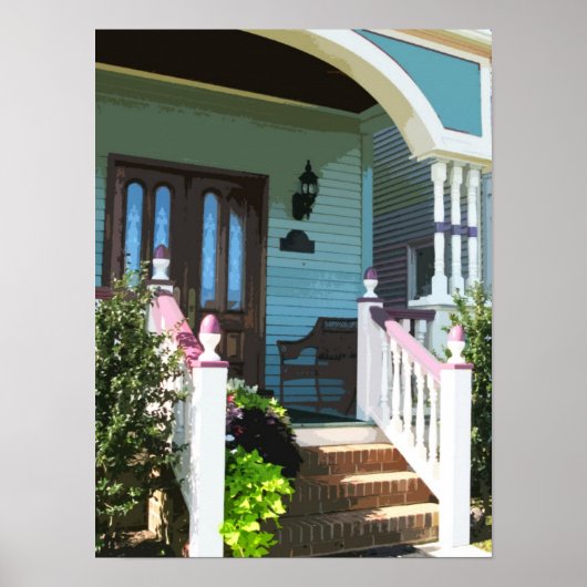 Front Porch in Ocean Grove NJ Poster (Vorne)