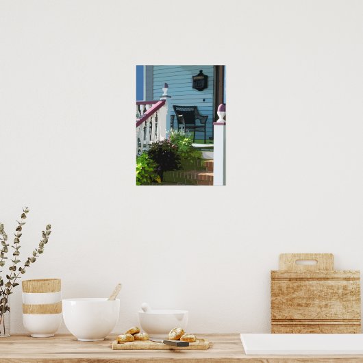 Front Porch in Ocean Grove NJ Poster (Küche)