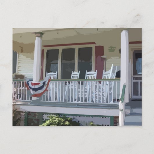 Front Porch in Ocean Grove NJ Postkarte (Vorderseite)