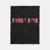 Front Receptionist Desk Valentines Day Hostal Nurs Fleecedecke (Vorderseite)