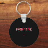 Front Receptionist Desk Valentines Day Hostal Nurs Schlüsselanhänger (Vorderseite)