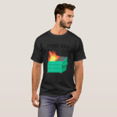 Front Row Dumpster Fire 8 Bit T-Shirt (Vorne ganz)