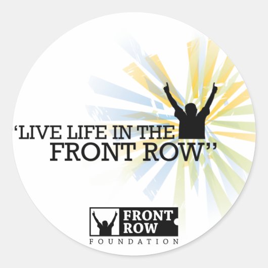 Front Row Foundation: Sunburst Runder Aufkleber (Vorderseite)