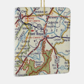 Front Royal VA Vintage Karte Keramikornament (Rechts)