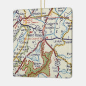 Front Royal VA Vintage Karte Keramikornament (Links)