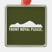 Front Royal Virginia Bitte Ornament Aus Metall (Vorne)