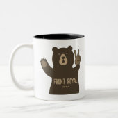 Front Royal Virginia Peace Bear Zweifarbige Tasse (Links)