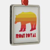 Front Royal Virginia Rainbow Bear Ornament Aus Metall (Rechts)