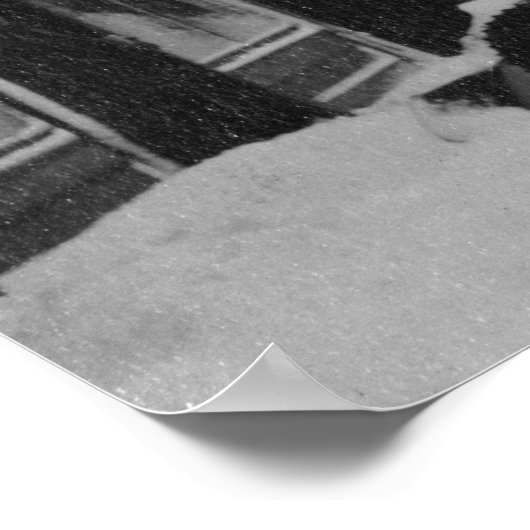 Front Street in Nome, Alaska mit Schnee bedeckt Poster (Ecke)