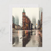 Front Street, Toronto Street View, Rain, Ontario Postkarte (Vorne/Hinten)